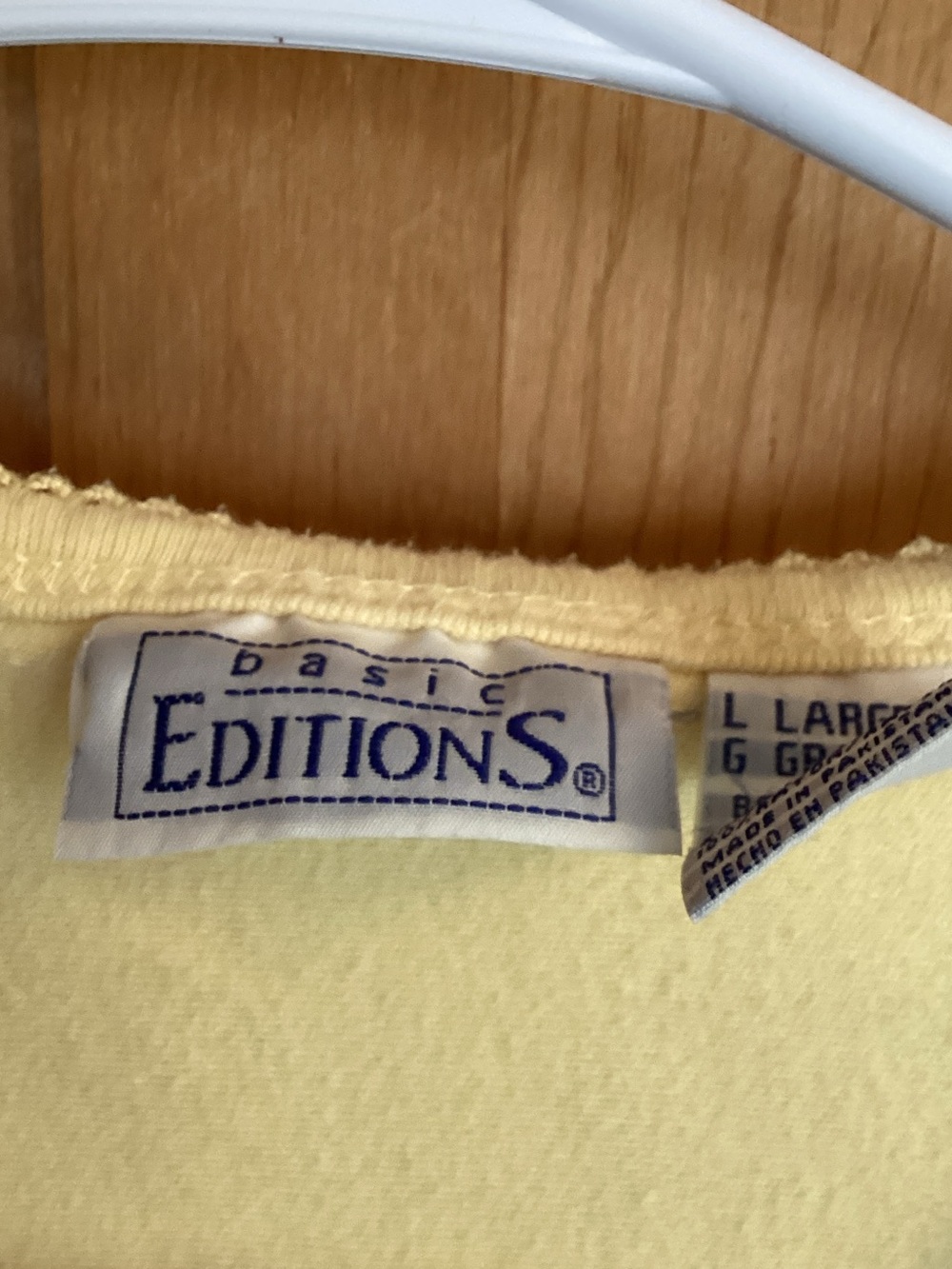 Basic Editions Pale Yellow Crewneck Tee